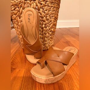 b.o.c. Women's Tan Wedge Sandals